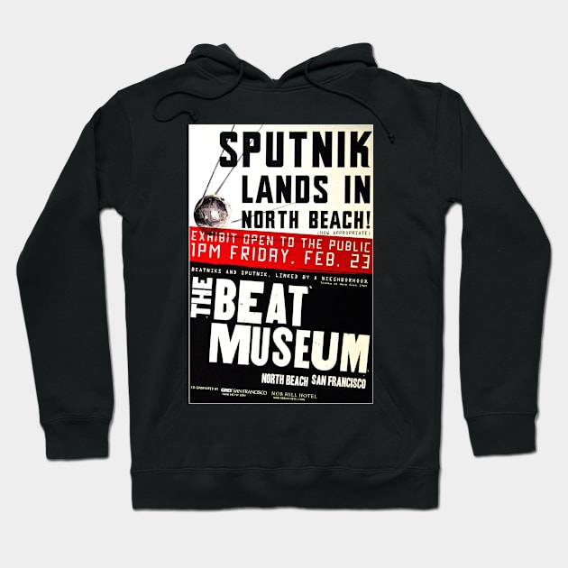 Sputnik Beat Poster Hoodie by timtopping